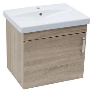 Koupelnová skříňka s umyvadlem Naturel Vario Dekor 60x51x40 cm dub bardolíno mat VARIO260DBDB