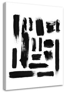 Obraz na plátně Abstrakce Černobílá - 60x90 cm