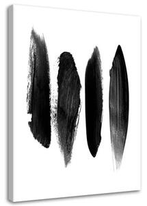 Obraz na plátně Abstraktní černá a bílá - 80x120 cm