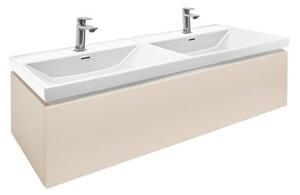 Koupelnová skříňka s umyvadlem a bateriemi SAT Feel 120x30x44,8 cm pískově béžová mat SATFEEL120BEU4BA
