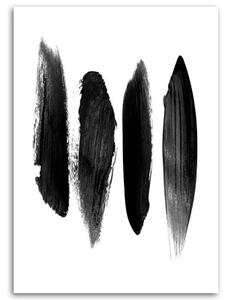 Obraz na plátně Abstraktní černá a bílá - 70x100 cm