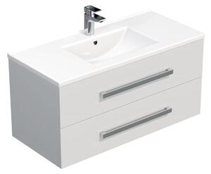Koupelnová skříňka s umyvadlem SAT Cube Way 100x53x46 cm bílá lesk CUBE461002BIMOD