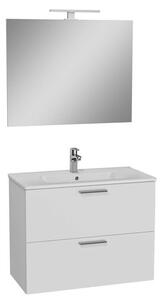 Koupelnová sestava s umyvadlem zrcadlem a osvětlením VitrA Mia 79x61x39,5 cm bílá lesk MIASET80B