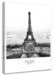 Obraz na plátně Město Paříž Eiffelova věž - 60x90 cm
