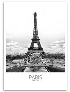 Obraz na plátně Město Paříž Eiffelova věž - 40x60 cm