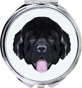 Novofundlandský pes, Newfoundland - Zrcadlo s fotografií a geometrickým vzorem od značky Art-Dog