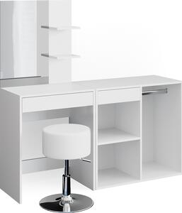 Toaletní stolek Vicco Isabelle Bílá 140 cm s taburetem, Model 34450