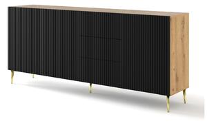 Komoda Rawy 3D3S (černá). Akce -12%