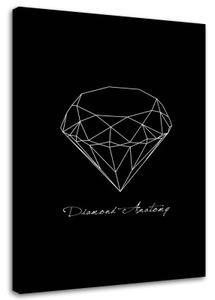 Obraz na plátně Geometrický diamant - 60x90 cm