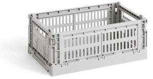 HAY DESIGN Úložný box Colour Crate Small "Light Grey" HAY