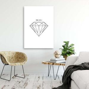 Obraz na plátně Abstraktní diamant - 40x60 cm