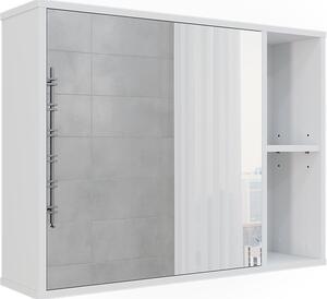 Koupelnová skříňka se zrcadlem Vicco Leano Bílá 80 x 60 cm, Model 52128