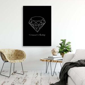 Obraz na plátně Geometrický diamant - 40x60 cm