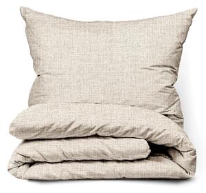 Bavlněné povlečení Sit béžová Zapínání: knoflík, Velikost polštáře: 70x90, Velikost přikrývky: 140x200