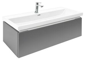 Koupelnová skříňka s umyvadlem a baterií SAT Feel 100x30x44,8 cm antracit mat SATFEEL100ANTU4BA