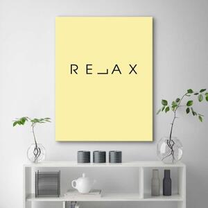Obraz na plátně Nápis Relax Yellow - 80x120 cm
