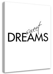 Obraz na plátně Nápisy Sweet Dreams - 70x100 cm