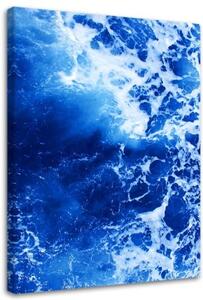 Obraz na plátně Abstraktní modrá vlna - 80x120 cm