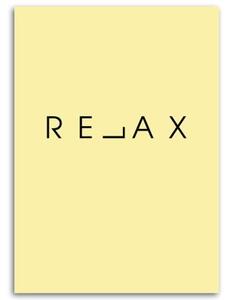 Obraz na plátně Nápis Relax Yellow - 60x90 cm
