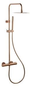Sprchový systém SAT Aurum s termostatickou baterií broušený rose gold SATSSTKAURBRG