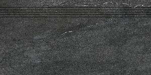 Schodovka Rako Quarzit černá 30x60 cm mat DCPSE739.1