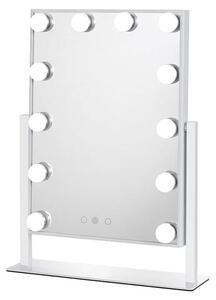 UNIQ Vanity New York Hollywood – kosmetické zrcátko s LED osvětlením – zrcátko s nastavitelnou intenzitou světla a 3 režimy osvětlení, bílé