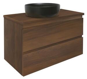 Koupelnová skříňka s krycí deskou SAT B-Way 79x50x45 cm ořech mat BWAY280NUTDESK