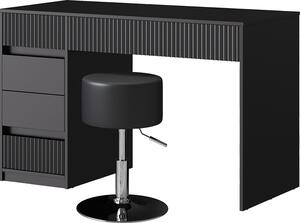 Toaletní stolek Vicco Omira Černá 120 cm se stoličkou, Model 50581