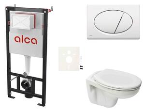 Cenově zvýhodněný závěsný WC set Alca do lehkých stěn / předstěnová montáž + WC Ceramia S-Line Pro SIKOASP1