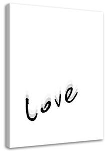 Obraz na plátně Nápis Love Love Typografie - 40x60 cm