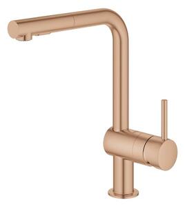 Dřezová baterie GROHE Minta s vytahovací sprškou, 2 proudy Warm Sunset 30274DA0