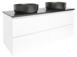 Koupelnová skříňka s krycí deskou SAT B-Way 119x50x45 cm bílá lesk BWAY2120WZ