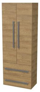 Koupelnová skříňka vysoká SAT Cube Way 60x163x33 cm dub Hickory CUBE3CHV60DH
