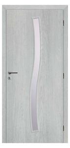 Solodoor Interiérové dveře Etta 1, 60 P, 650 × 1985 mm, fólie, pravé, Earl Grey, prosklené