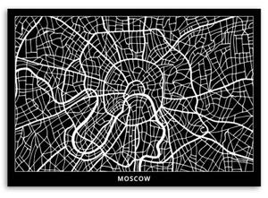 Obraz na plátně Mapa města Moskva - 60x40 cm