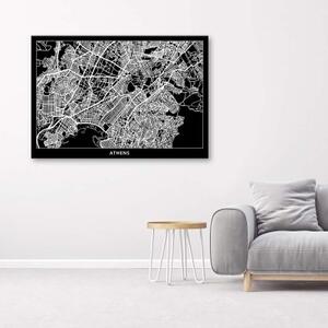 Obraz na plátně Plán města Athény - 60x40 cm