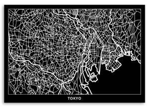 Obraz na plátně Mapa města Tokio - 60x40 cm