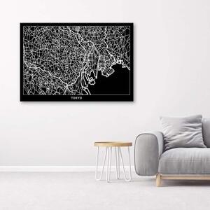 Obraz na plátně Mapa města Tokio - 60x40 cm