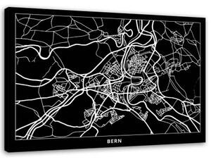 Obraz na plátně Mapa města Brno - 120x80 cm