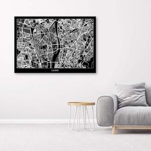 Obraz na plátně Plán města Káhira - 60x40 cm