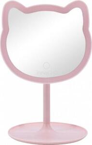 Kosmetické zrcátko s led podsvícením, Pink Cat