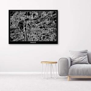 Obraz na plátně Mapa Prahy - 60x40 cm