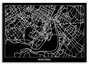 Obraz na plátně Mapa města Montreal - 60x40 cm