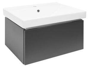 Koupelnová skříňka s umyvadlem SAT Feel 60x30x46 cm antracit mat SATFEEL60ANTU1