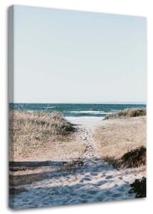Obraz na plátně Cesta na pláž Písek - 60x90 cm