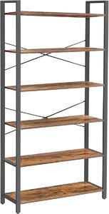 SONGMICS Policový regál Vasagle Luna 80 cm hnědý/černý