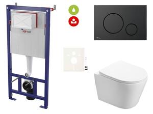 Cenově zvýhodněný závěsný WC set SAT do lehkých stěn / předstěnová montáž + WC SAT Infinitio SIKOSSIN68KECO