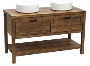Koupelnová skříňka pod umyvadlo Naturel Country 120x72,5x51 cm palisandr COUNTRY120ZBUMPA