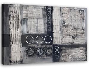 Obraz na plátně Abstraktní šedá malba - 100x70 cm