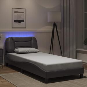 Rám postele s LED bez matrace Hvar šedý 80 x 200 cm 3213895